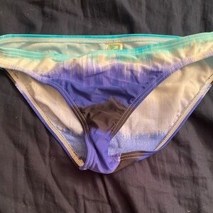 Relax By Tommy Bahama Bikini Swimsuit Bottom in Blue Black and White Tie Dye